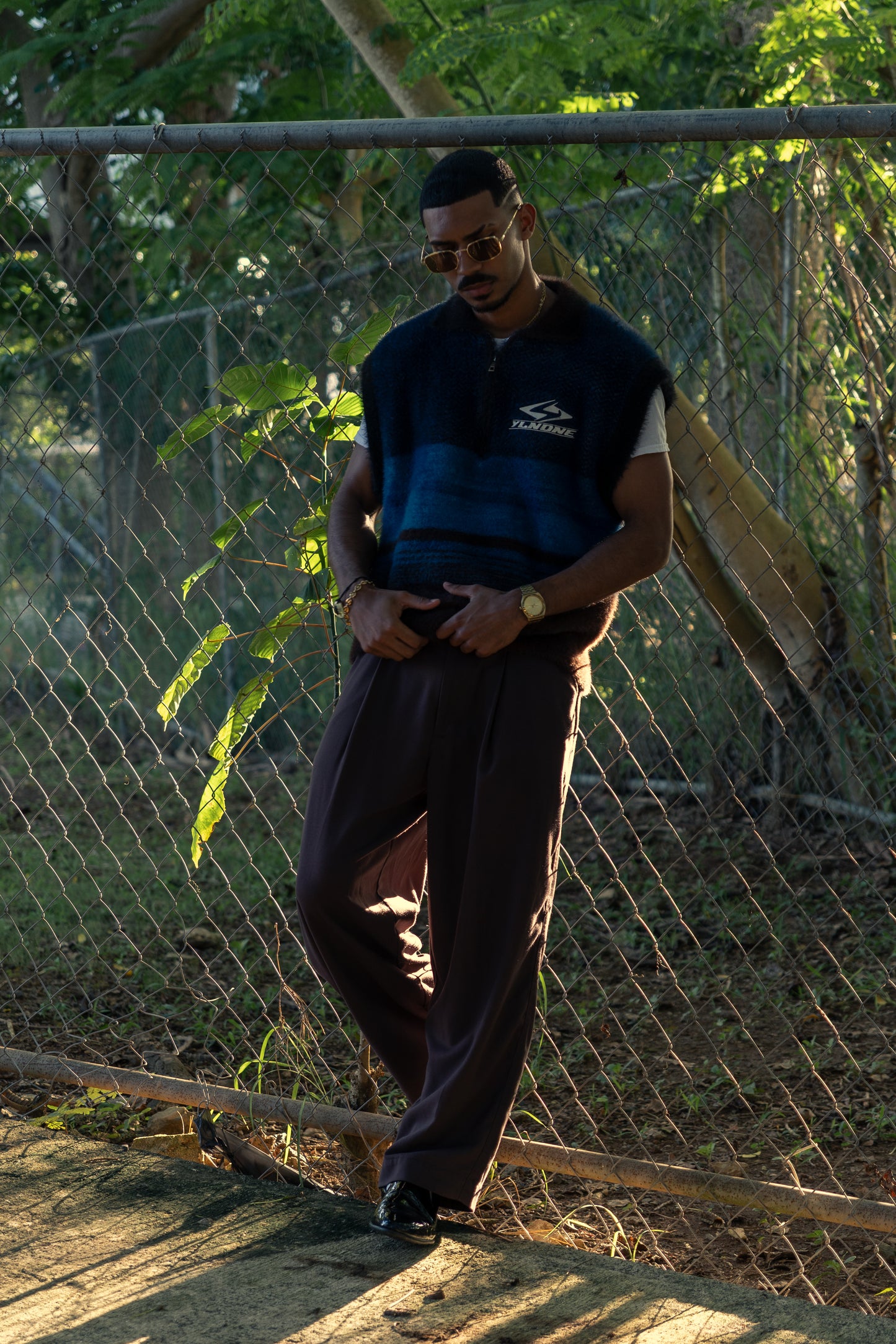 YLNONE FUZZY ZIPUP VEST