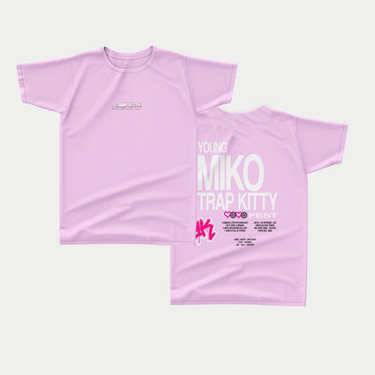 YOUNG MIKO TRAP KITTY X YLNONE TEE(PINK)