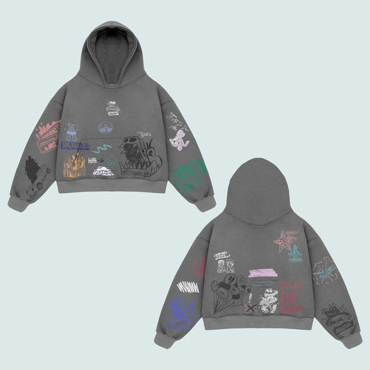 SAYONARA MERCH X YLNONE HOODIE GREY