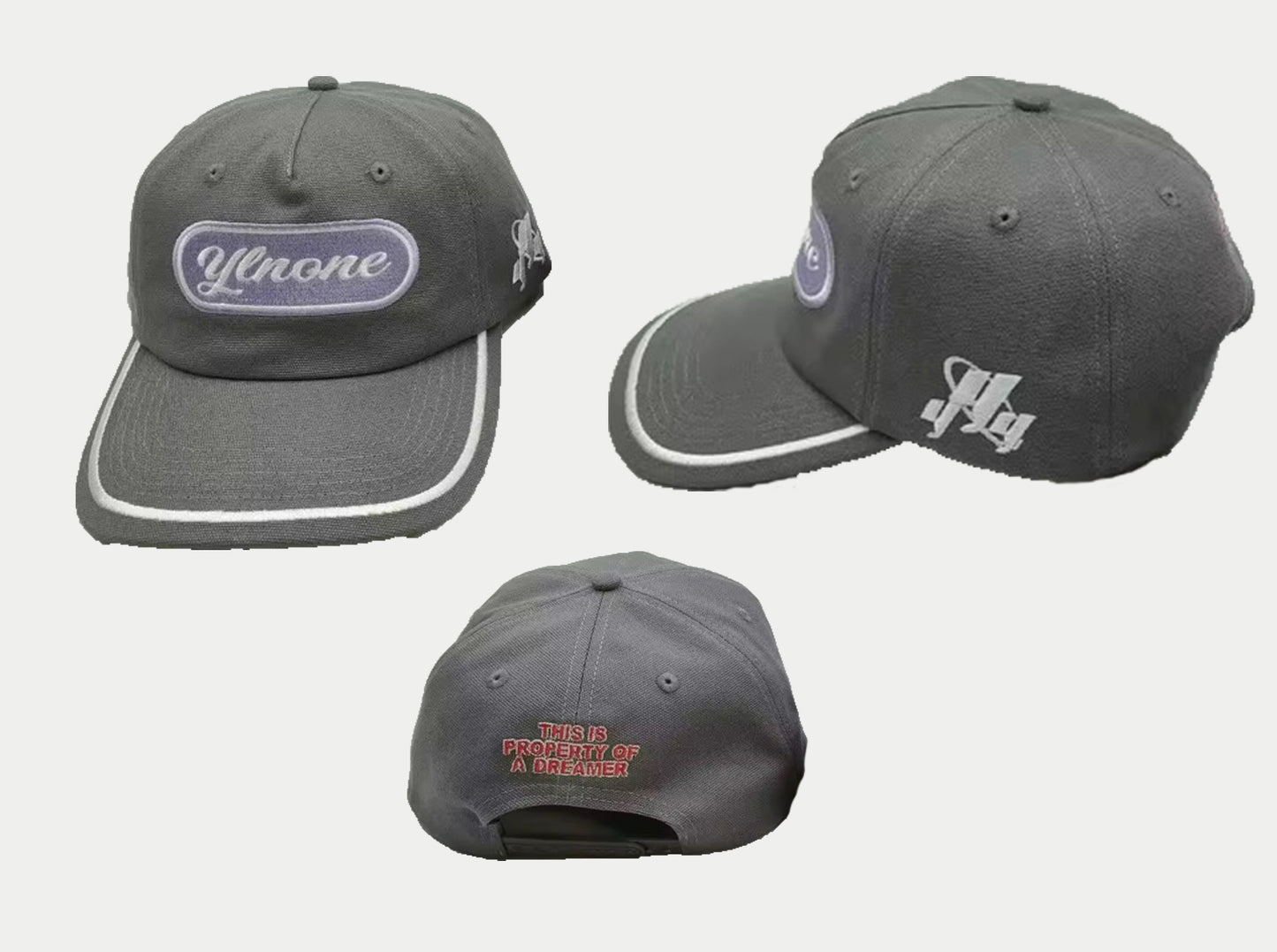 YLNONE UNSTRUCTURED HAT(GREY)